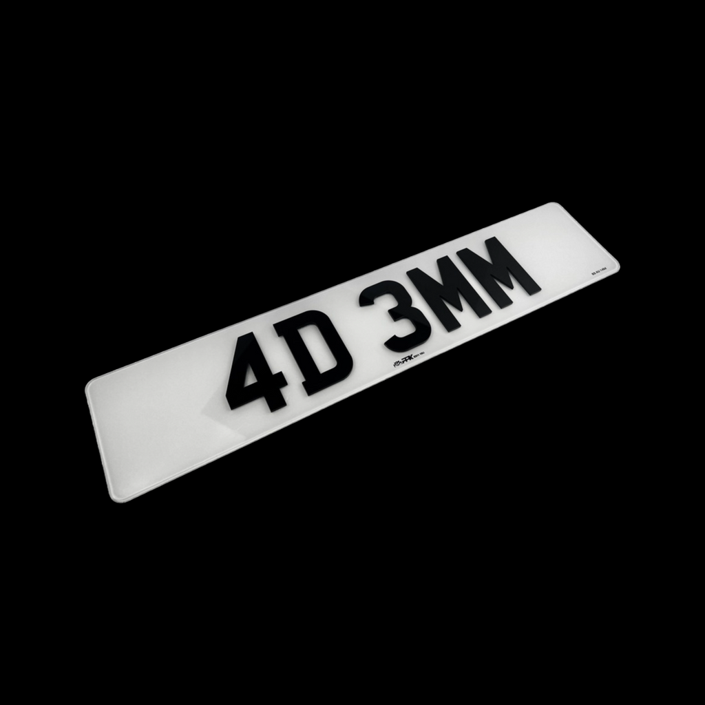 4D | 3mm | Acrylic Number Plate | Shop | Online | UK | Best Seller