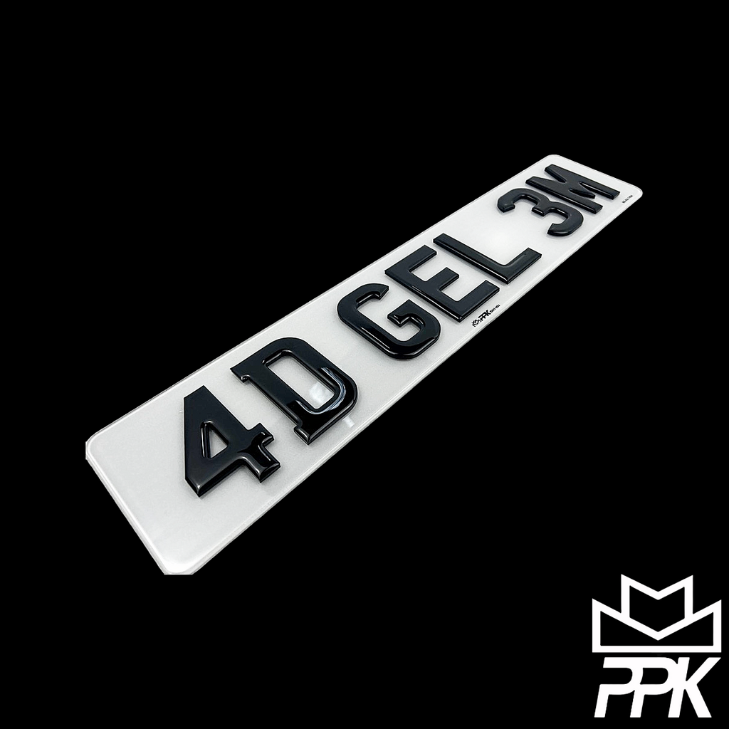 4D | GEL RESIN | 3MM | FRONT | ACRYLIC NUMBER PLATE